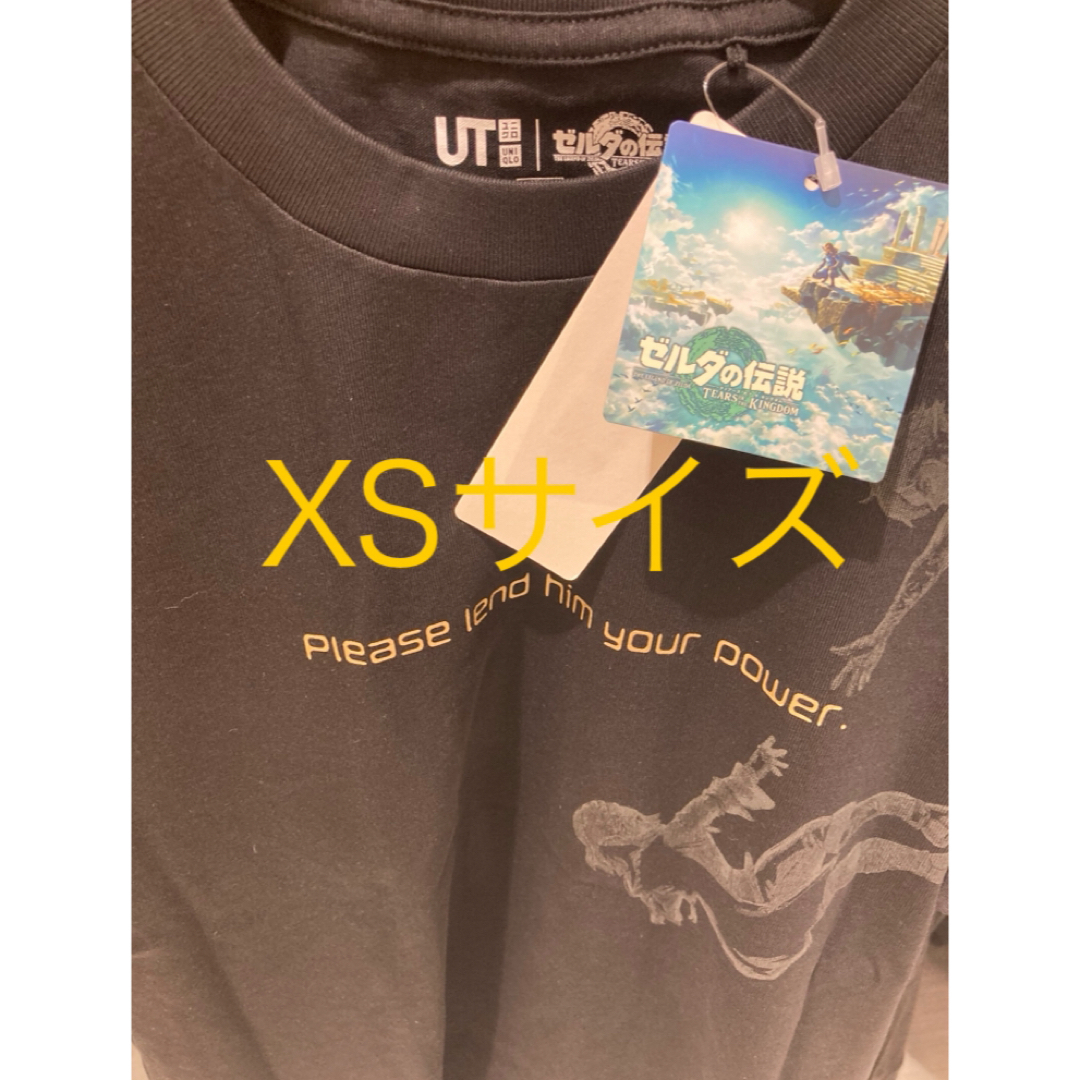 XSサイズ】ゼルダの伝説 ブラック　ユニクロTシャツ　リンク メンズのトップス(Tシャツ/カットソー(半袖/袖なし))の商品写真