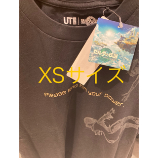 XSサイズ】ゼルダの伝説 ブラック　ユニクロTシャツ　リンク(Tシャツ/カットソー(半袖/袖なし))