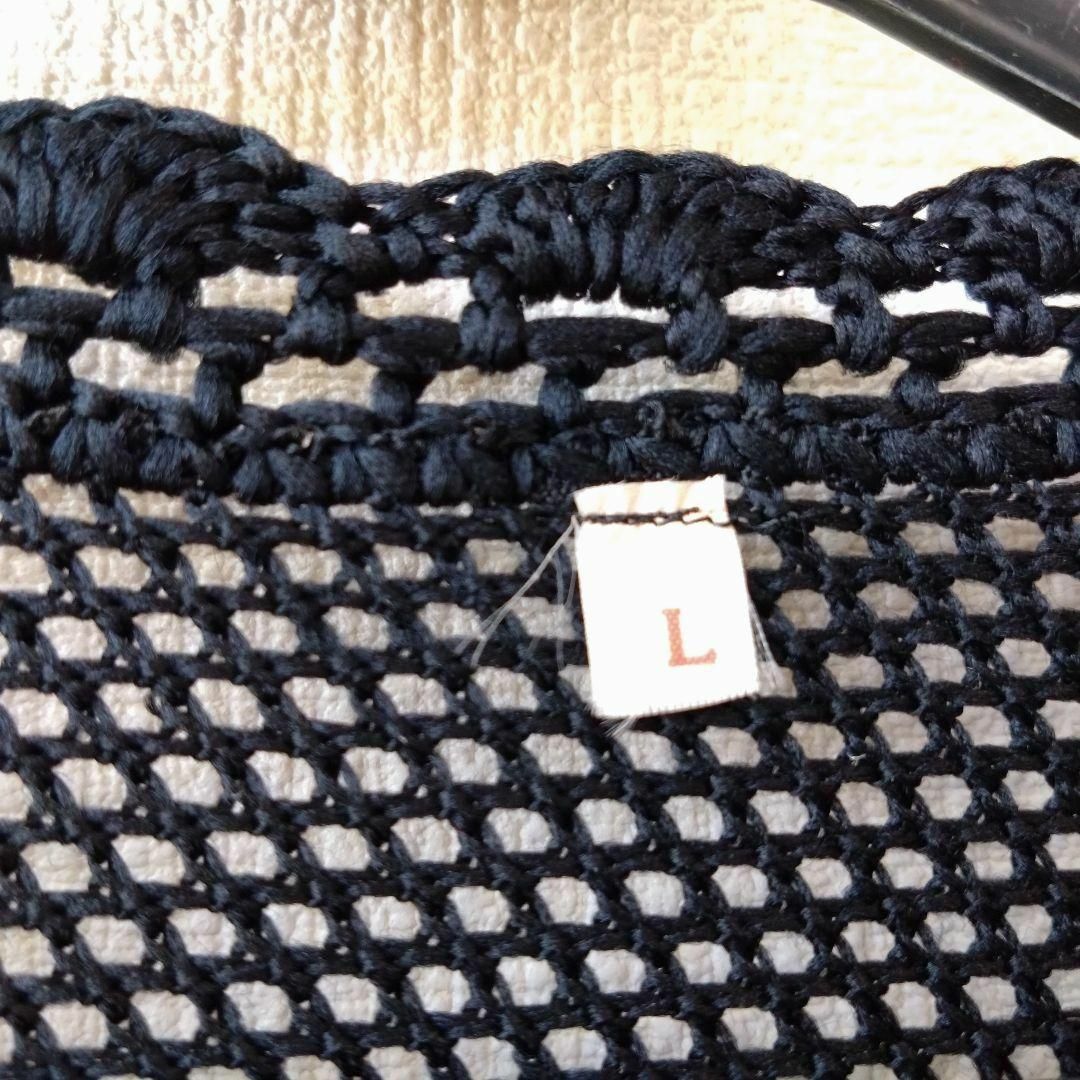 昭和レトロ  透かし編みニット カーディガン 黒 タグ付 ビンテージ 羽織 レディースのトップス(カーディガン)の商品写真