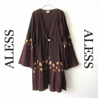 美品　ALESS／アレス★　薄手　ロングガウン　ワンピース(ひざ丈ワンピース)