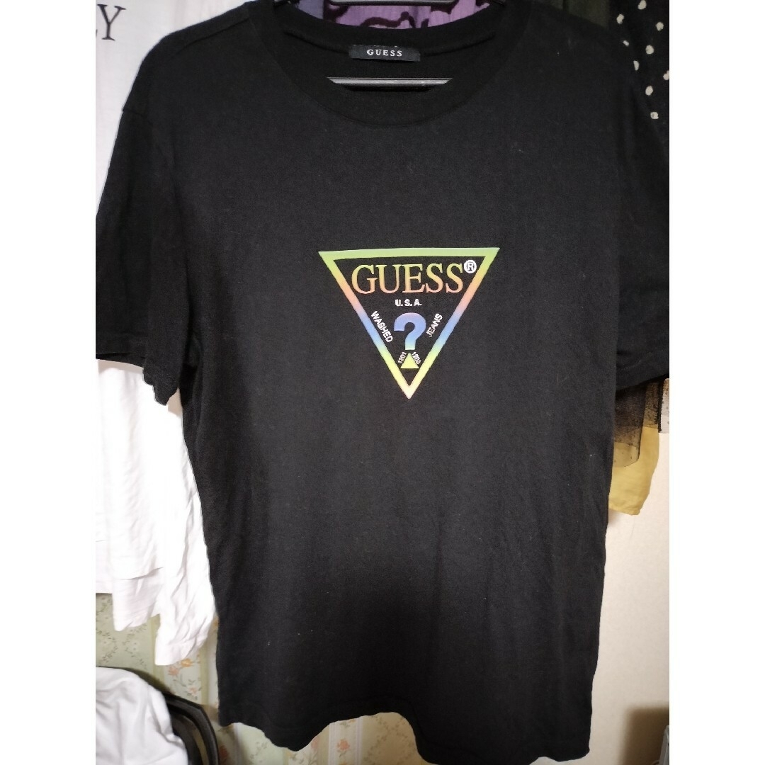 GUESS(ゲス)の★GUESS★黒Tシャツ　L メンズのトップス(Tシャツ/カットソー(半袖/袖なし))の商品写真