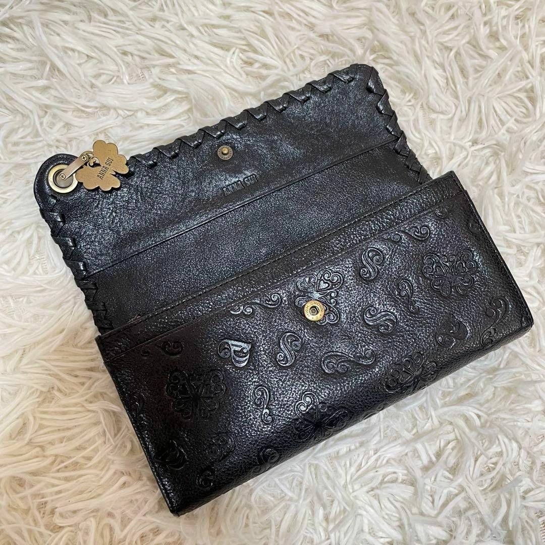 ANNA SUI(アナスイ)のアナスイ　ANNA SUI がま口　長財布　黒　蝶　箱付き レディースのファッション小物(財布)の商品写真