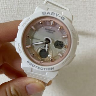 カシオ(CASIO)のCASIO BABY-G 腕時計　レディース　ホワイト(腕時計)