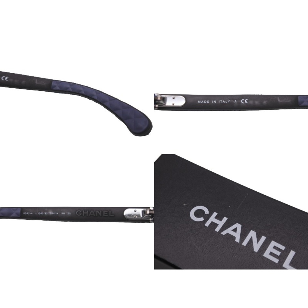 CHANEL(シャネル)の極美品 CHANEL シャネル サングラス ココマーク デニム キャットアイ サイズ54◻︎19 140 ブルー 5342-A c.1552/S2 中古 63502 メンズのファッション小物(サングラス/メガネ)の商品写真