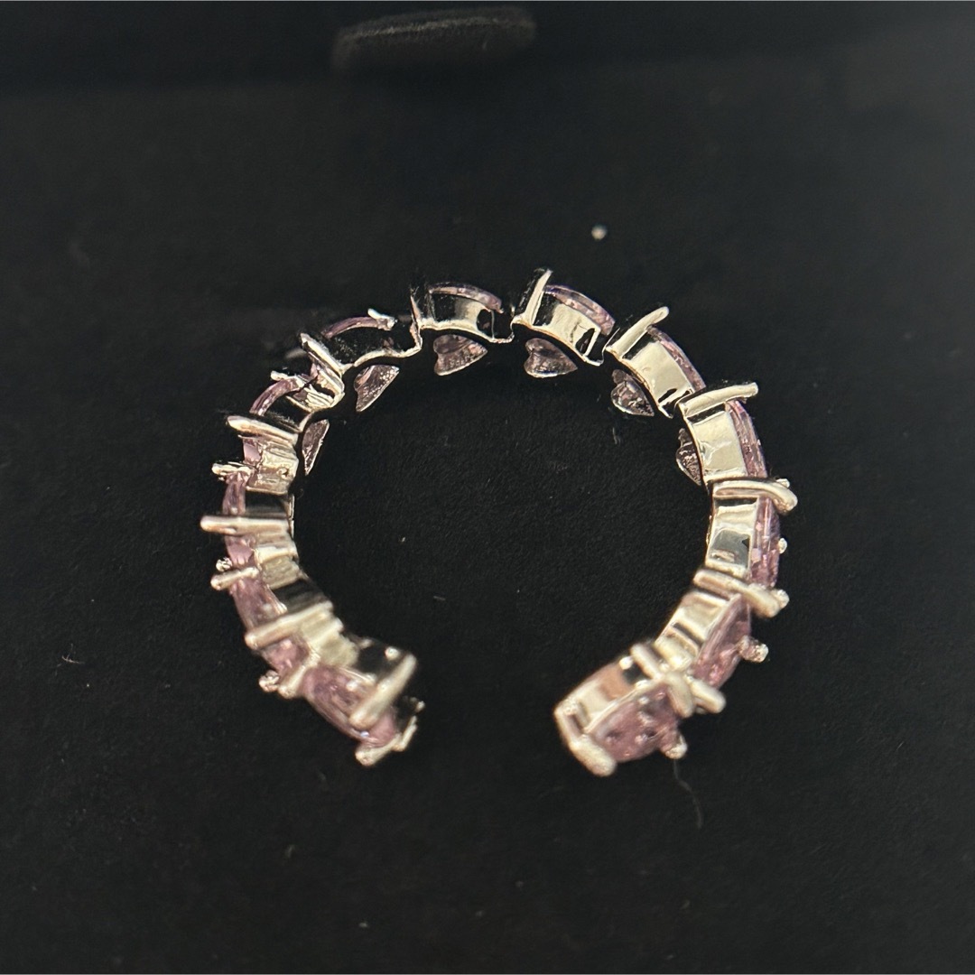 7号 人工 合成 ダイヤモンド モアッサナイト ハート ピンク リング 指輪 メンズのアクセサリー(リング(指輪))の商品写真