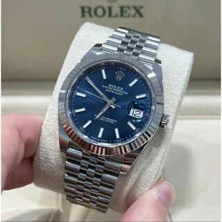 ロレックス(ROLEX)のロレックス　デイトジャスト41 126334 ブルー　メンズ　腕時計(腕時計(アナログ))