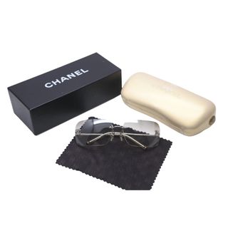 シャネル(CHANEL)のCHANEL シャネル サングラス サイズ62▫︎17 120 ココマーク グラデーション グレー クリア 4017-D c.159/6I 美品 中古 63154(サングラス/メガネ)