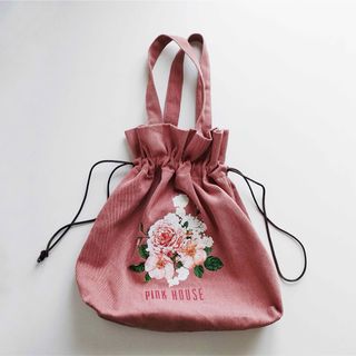 ピンクハウス(PINK HOUSE)のvintage PINK HOUSE ピンクハウス ローズ　トートバッグ(トートバッグ)