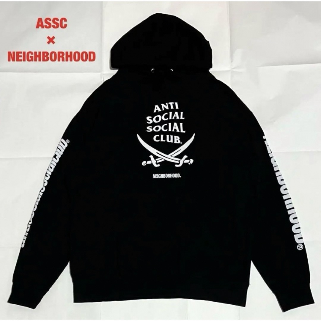 ANTI SOCIAL SOCIAL CLUB(アンチソーシャルソーシャルクラブ)の【希少】ASSC×NEIGHBORHOOD　コラボパーカー　ロゴデザイン メンズのトップス(パーカー)の商品写真