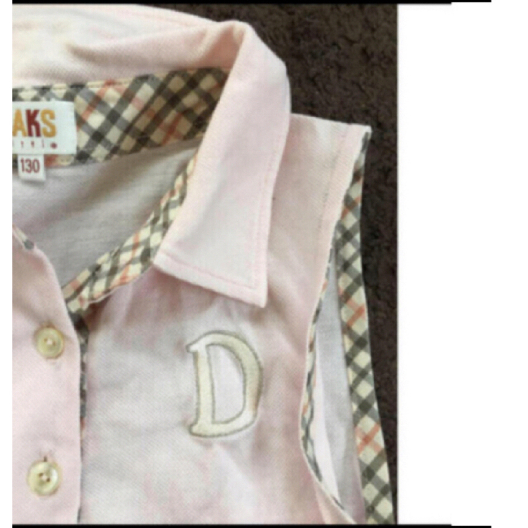 DAKS(ダックス)の130 DAKS ノースリーブポロシャツ キッズ/ベビー/マタニティのキッズ服女の子用(90cm~)(Tシャツ/カットソー)の商品写真