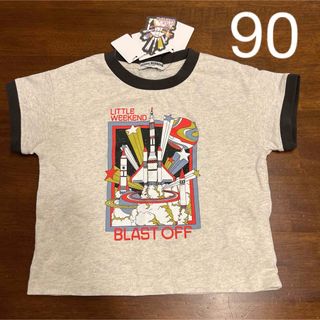 しまむら - リトルウィークエンド　ロケットプリントTシャツ