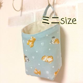 NO.6 ミニ布バスケット❁ウォールポケット❁ハンドメイド(雑貨)