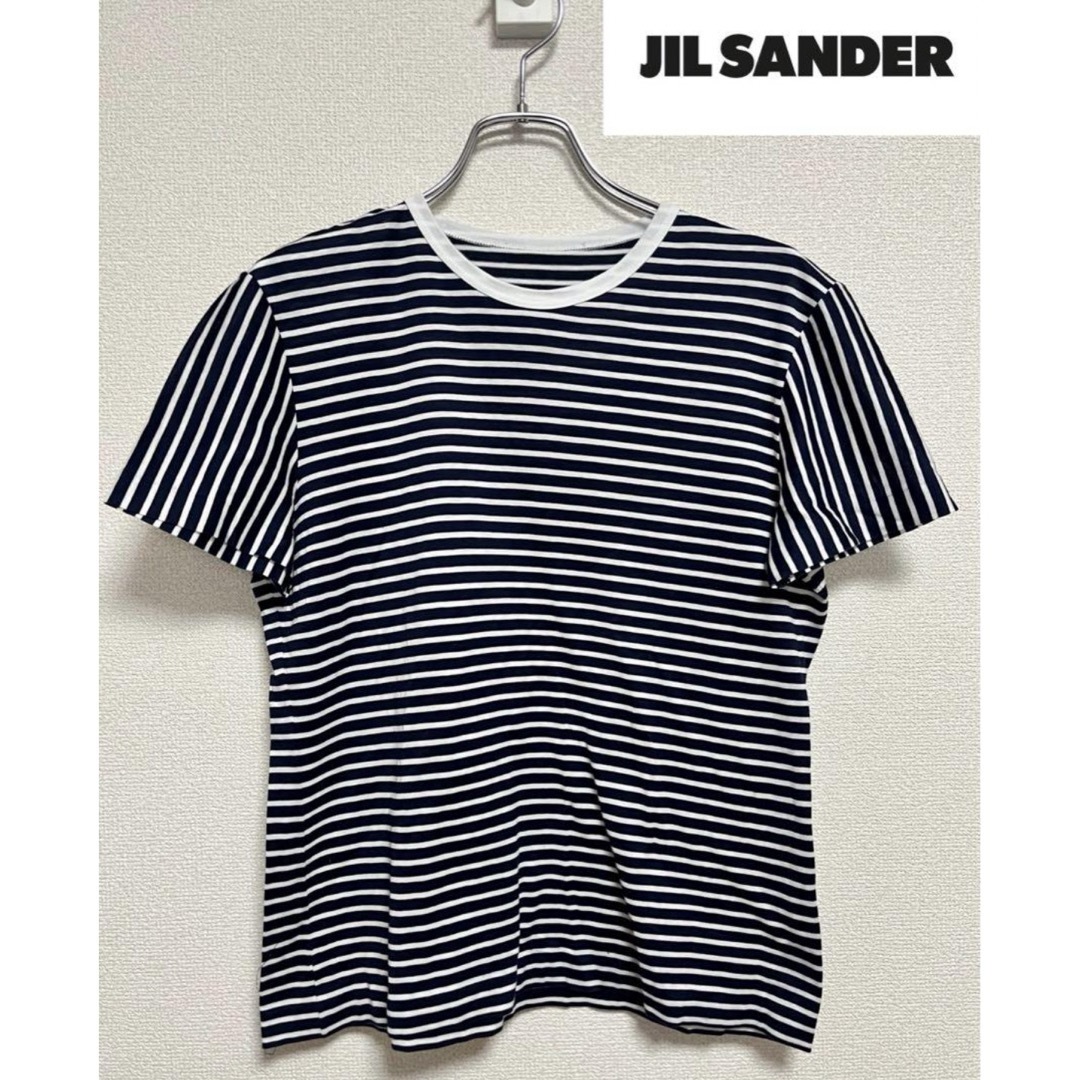Jil Sander(ジルサンダー)の【早い者勝ち】 ジルサンダー ボーダー　ネイビー×オフ　Tシャツ レディースのトップス(Tシャツ(半袖/袖なし))の商品写真