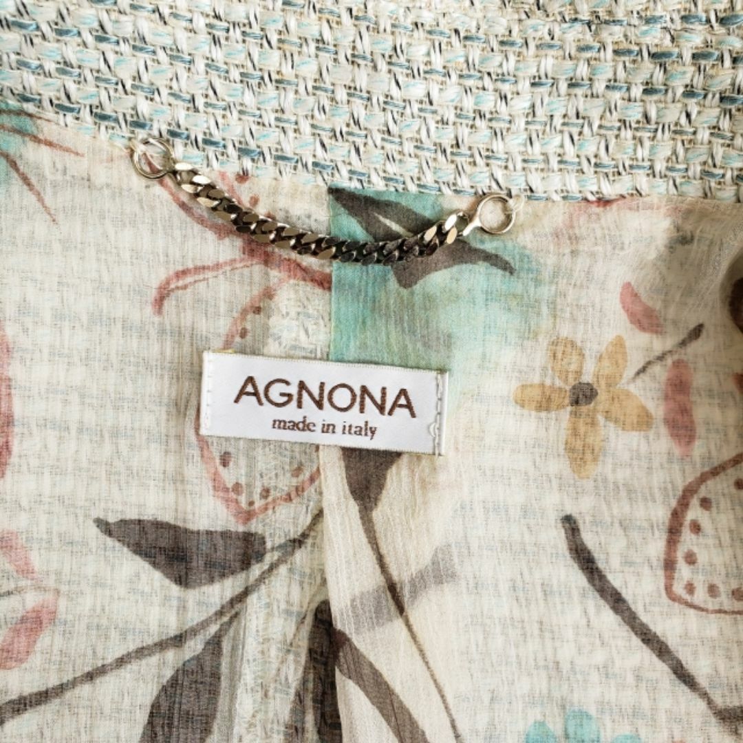 Agnona(アニオナ)の未使用 アニオナ AGNONA ☆ ツイード ジャケット 42 伊製 リネン レディースのジャケット/アウター(その他)の商品写真