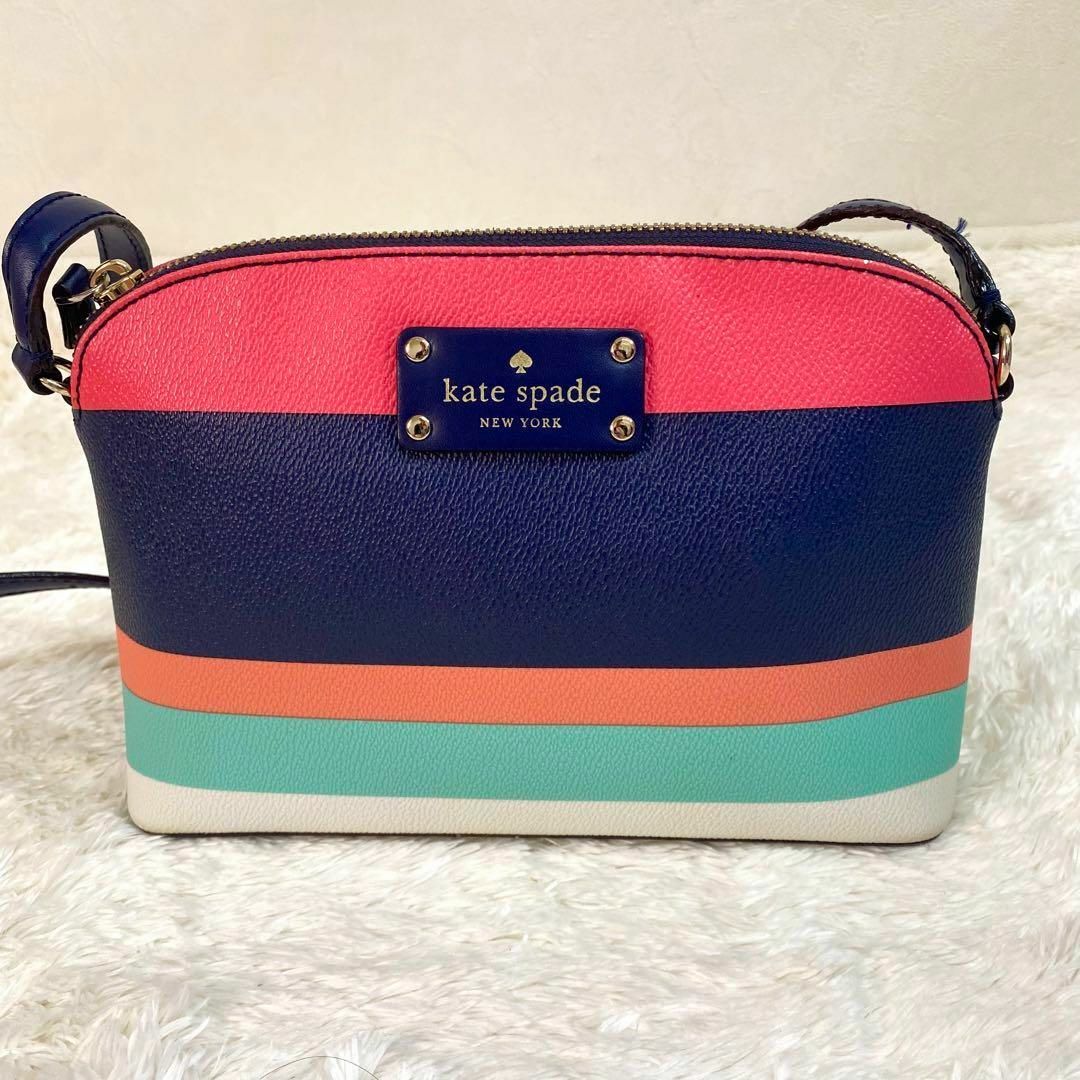 kate spade new york(ケイトスペードニューヨーク)の【極美品】　ケイトペード　ショルダーバック　マルチカラー　ドーム型　クロスボディ レディースのバッグ(ショルダーバッグ)の商品写真