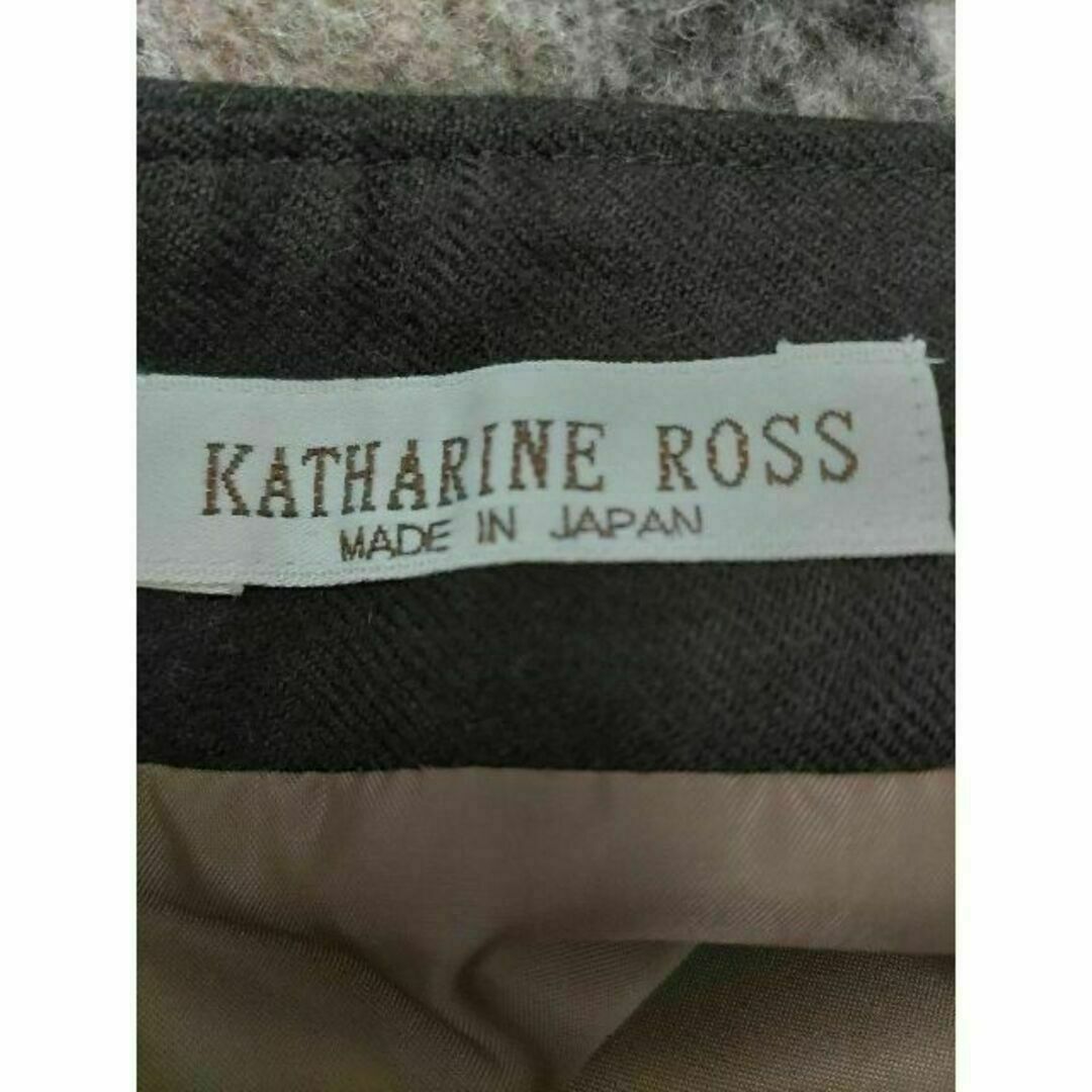 KATHARINE ROSS(キャサリンロス)のKATHARINE ROSS キャサリンロス ウール タックスカート ブラウンM レディースのスカート(ひざ丈スカート)の商品写真