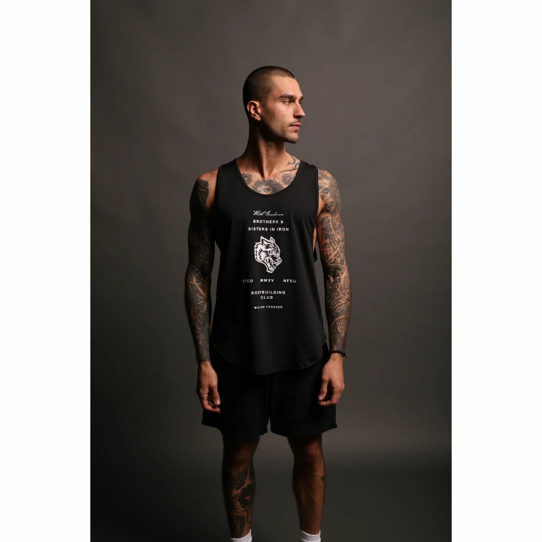 Darc Sport CENTER DRY WOLF DROP TANK BLK メンズのトップス(タンクトップ)の商品写真