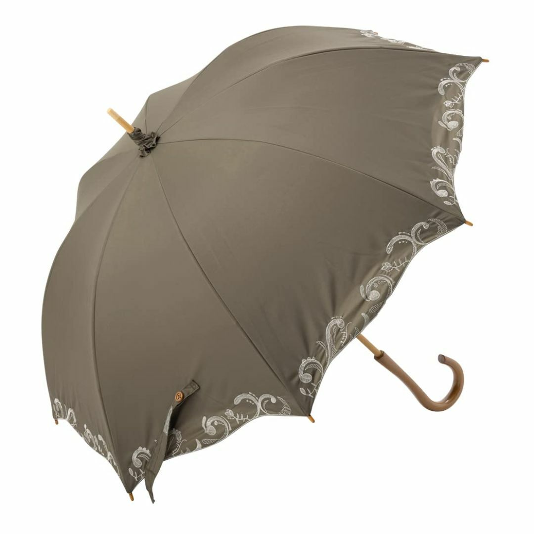 【色: ブラウン】[ルーアンドシー] 日傘 uvカット 遮光 100% かわず張 レディースのファッション小物(その他)の商品写真