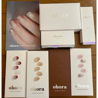 ohara ジェルネイル　ネイルシール　UVライト・スティック・プレップパッド有(ネイル用品)