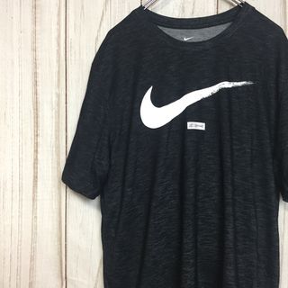 ナイキ(NIKE)の【ナイキ 半袖ビッグロゴTシャツ】ビッグスウッシュ L 黒 NIKE 古着(Tシャツ/カットソー(半袖/袖なし))