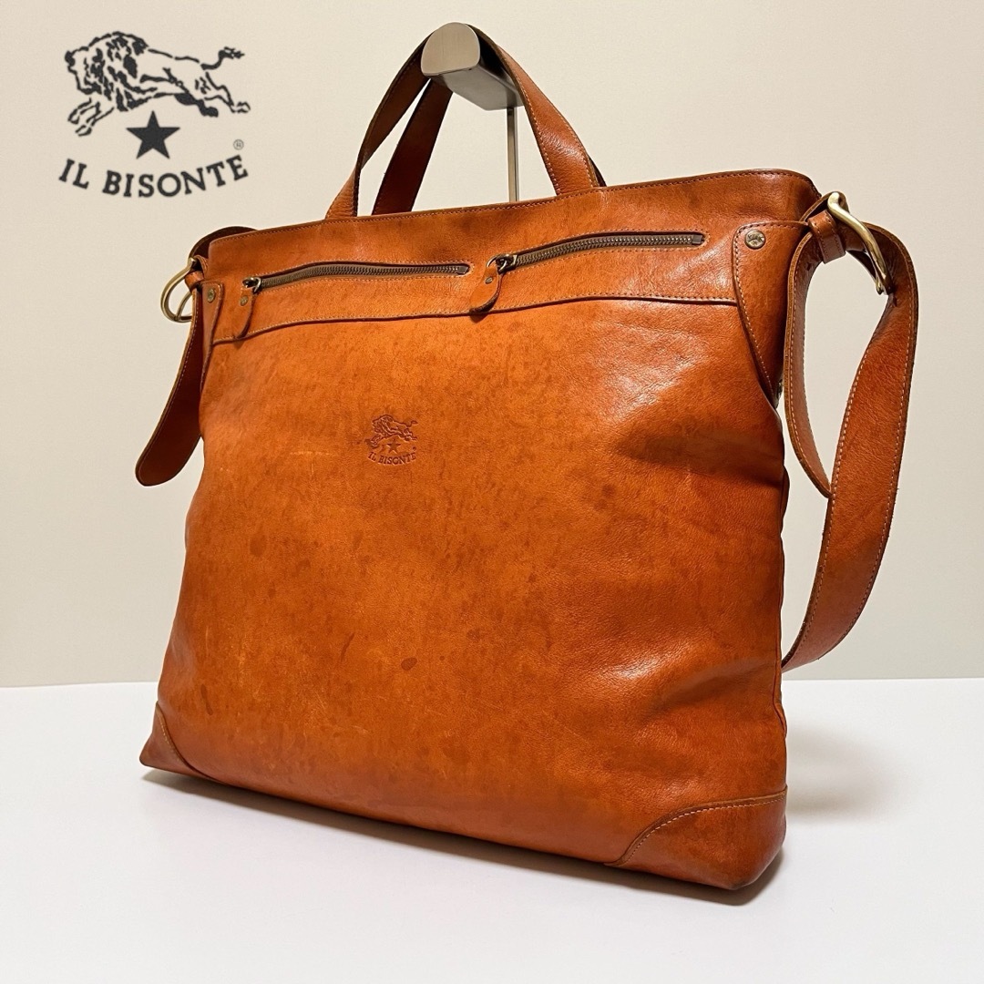 IL BISONTE(イルビゾンテ)のIL BISONTE イルビゾンテ2way ショルダー トートバッグ　レザー本革 レディースのバッグ(ショルダーバッグ)の商品写真