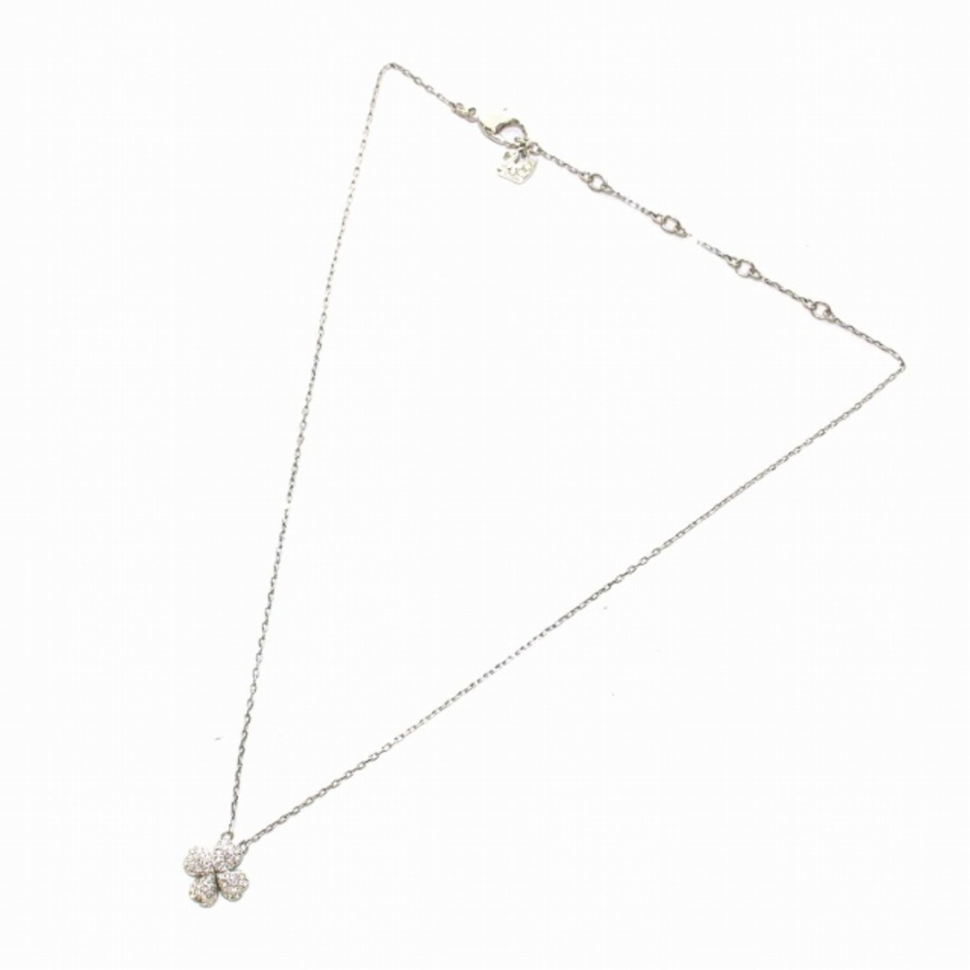 SWAROVSKI(スワロフスキー)のスワロフスキー ネックレス ペンダント クリスタル クローバー シルバー色 レディースのアクセサリー(ネックレス)の商品写真