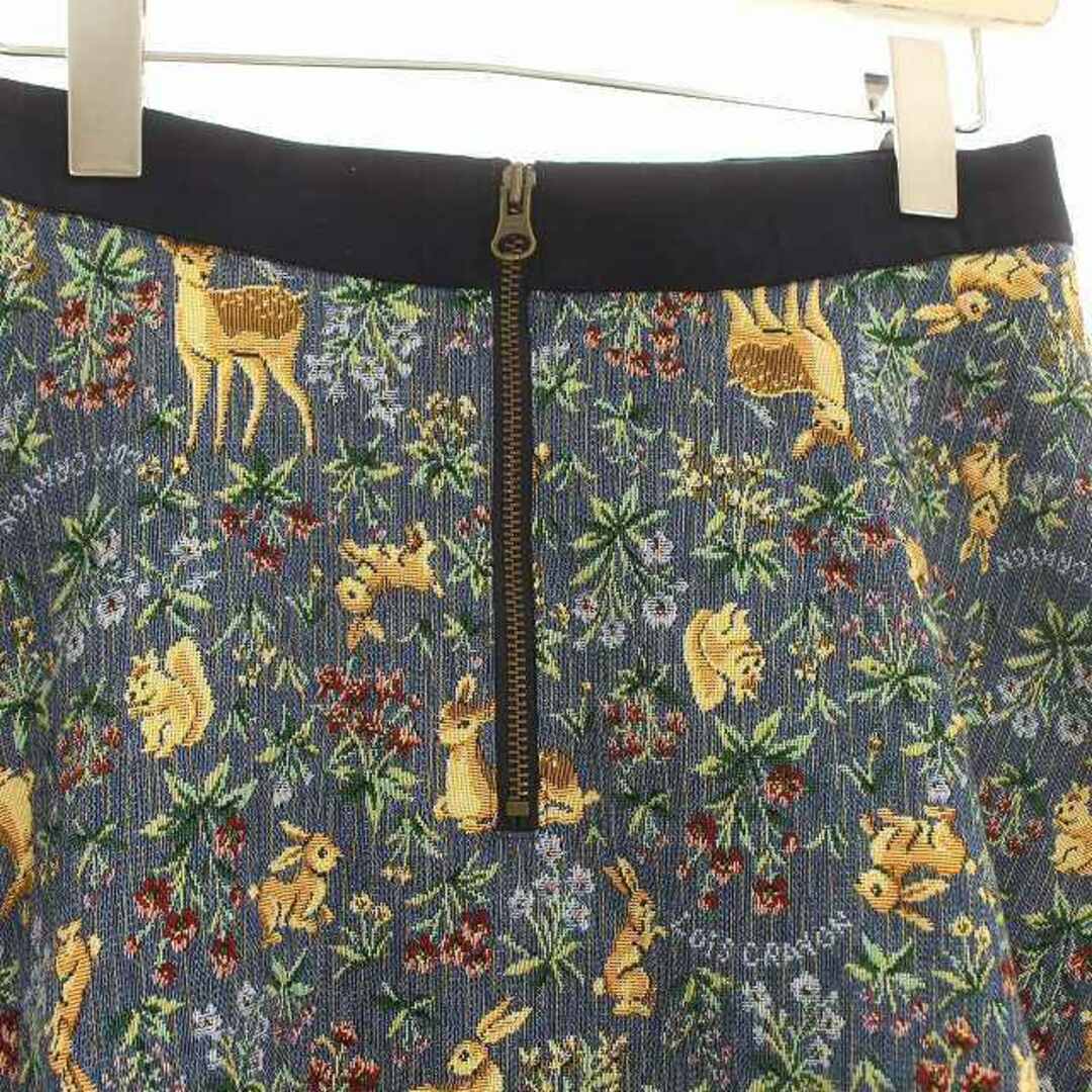 Lois CRAYON(ロイスクレヨン)のロイスクレヨン Lois CRAYON スカート ジャガード アニマル M 青 レディースのスカート(ひざ丈スカート)の商品写真