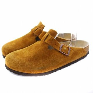 ビルケンシュトック(BIRKENSTOCK)のBIRKENSTOCK BOSTON サボサンダル  スエード フラット 茶(サンダル)