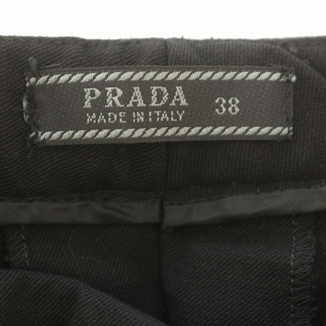 PRADA(プラダ)のプラダ PRADA パンツ スラックス ウール混 38 M 黒 ブラック レディースのパンツ(その他)の商品写真