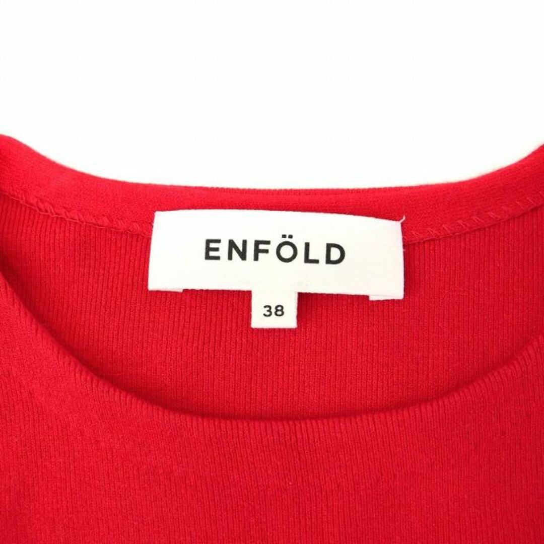 ENFOLD(エンフォルド)のエンフォルド フルニードルTOP ニット セーター 長袖 38 M 赤 レディースのトップス(ニット/セーター)の商品写真