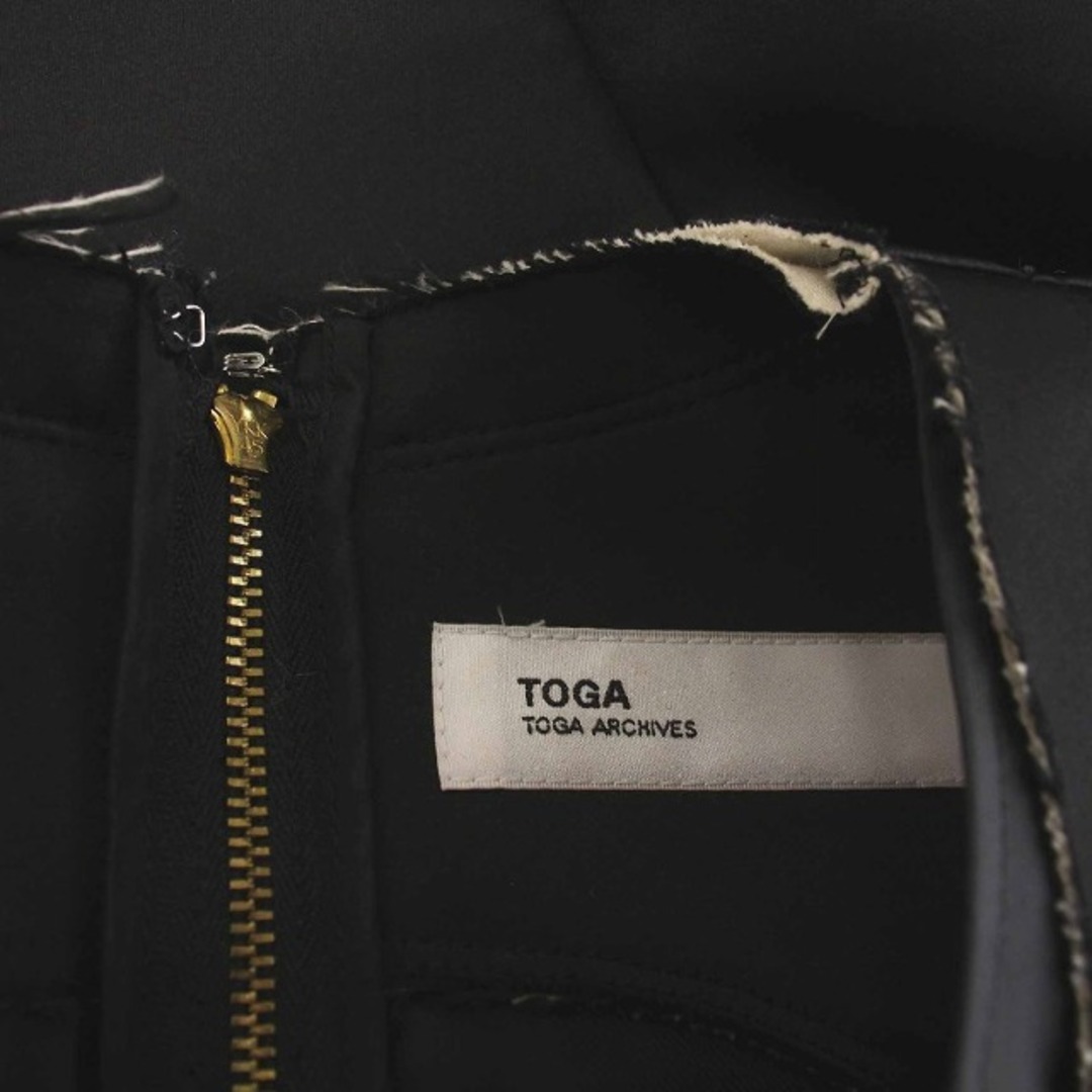 TOGA(トーガ)のトーガ シフォン切替 カットオフデザイン フェイクファー ワンピース 36 黒 レディースのワンピース(ロングワンピース/マキシワンピース)の商品写真