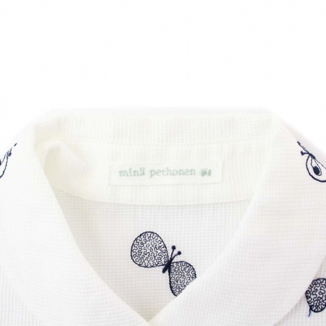 mina perhonen(ミナペルホネン)のミナペルホネン choucho ブラウス シャツ ラウンドカラー 半袖 白 レディースのトップス(シャツ/ブラウス(半袖/袖なし))の商品写真