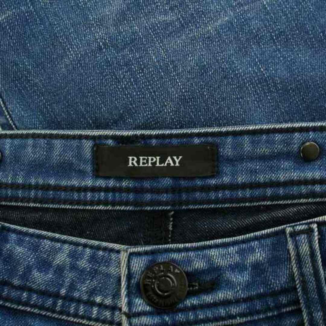 Replay(リプレイ)のREPLAY THERMO+ デニムパンツ ジーンズ ロゴ W25 L28 青 メンズのパンツ(デニム/ジーンズ)の商品写真