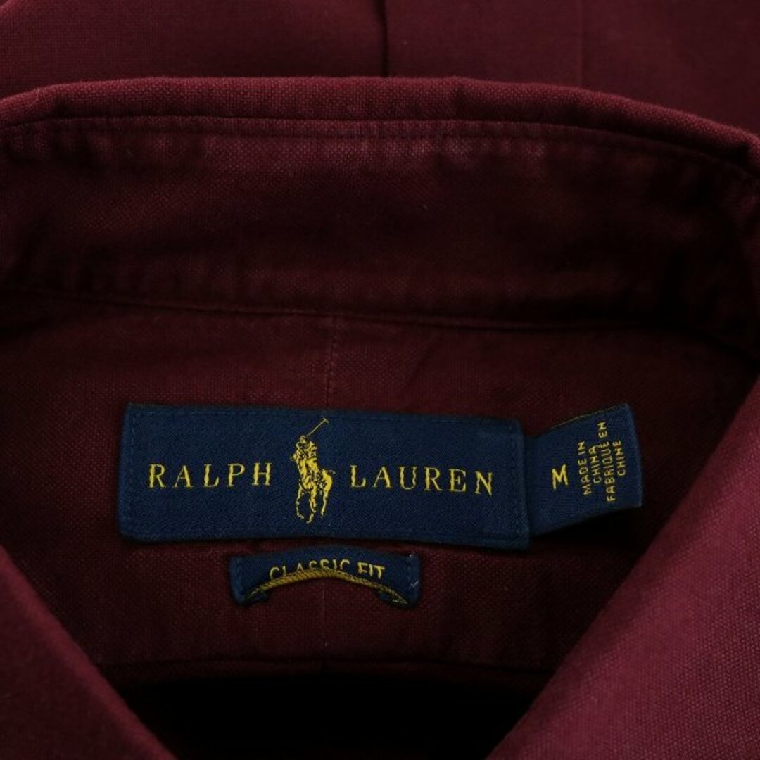 Ralph Lauren(ラルフローレン)のRALPH LAUREN ボタンダウンシャツ 長袖 M ボルドー メンズのトップス(シャツ)の商品写真