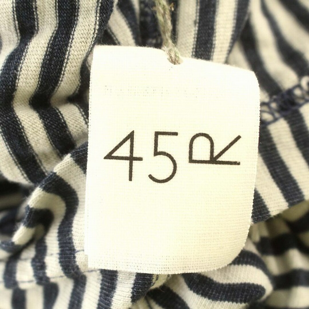 45R(フォーティファイブアール)の45R 45rpm パーカー ロンT ボーダー 長袖 04 グレー ネイビー レディースのトップス(カットソー(長袖/七分))の商品写真