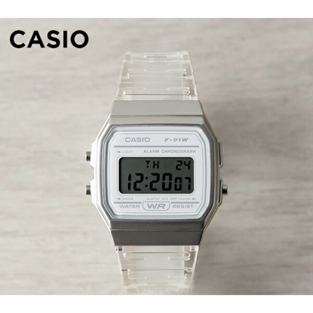 CASIO(カシオ)のCASIO チープカシオ　ホワイト　クリア スケルトン カシオ デジタル 腕時計 レディースのファッション小物(腕時計)の商品写真