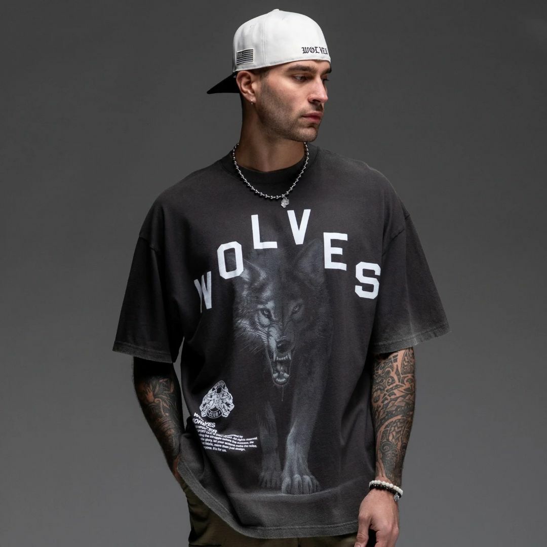 Darc Sport SHADOWS OVERSIZED TEE GRAY 狼 メンズのトップス(Tシャツ/カットソー(半袖/袖なし))の商品写真