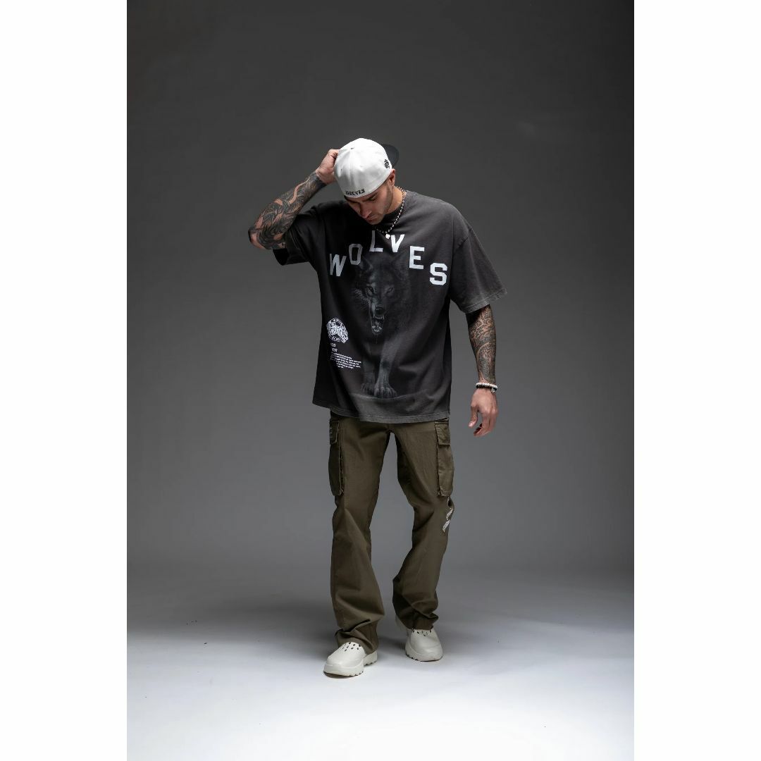 Darc Sport SHADOWS OVERSIZED TEE GRAY 狼 メンズのトップス(Tシャツ/カットソー(半袖/袖なし))の商品写真