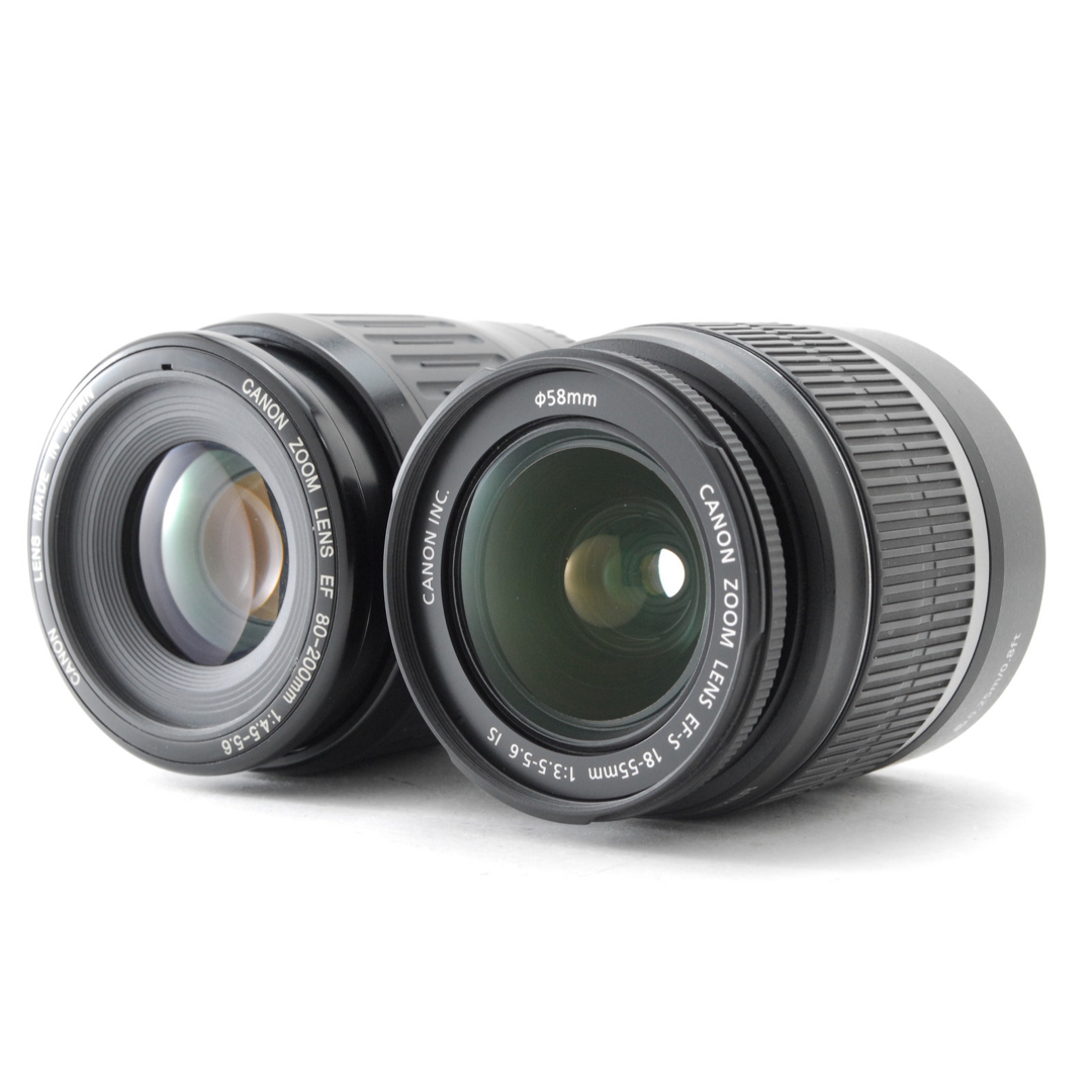 Canon(キヤノン)の美品✨キャノン Kiss X8i ダブルズームキット❤️お得なレンズ2本セット スマホ/家電/カメラのカメラ(デジタル一眼)の商品写真