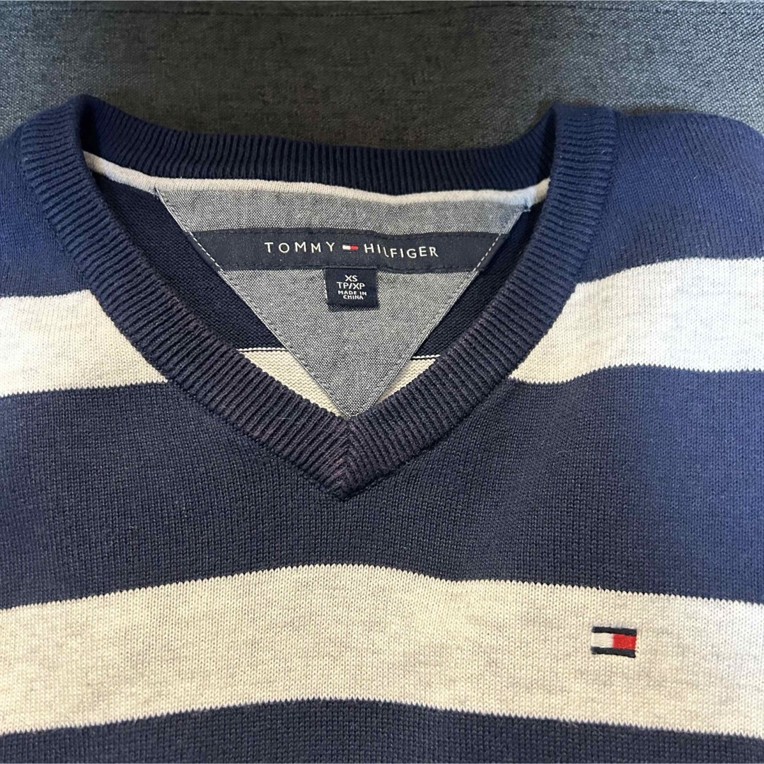 TOMMY HILFIGER(トミーヒルフィガー)のTommy Hilfiger ボーダーニット【海外品のため日本サイズではXL級】 メンズのトップス(ニット/セーター)の商品写真