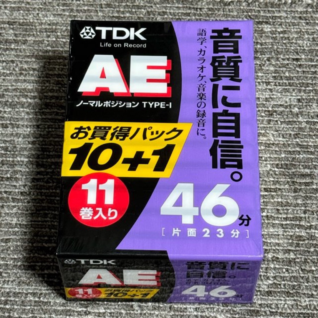 TDK(ティーディーケイ)のTDK オーディオカセットテープ AE-46×11G スマホ/家電/カメラのテレビ/映像機器(その他)の商品写真