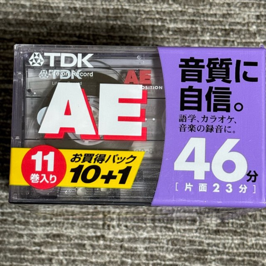 TDK(ティーディーケイ)のTDK オーディオカセットテープ AE-46×11G スマホ/家電/カメラのテレビ/映像機器(その他)の商品写真