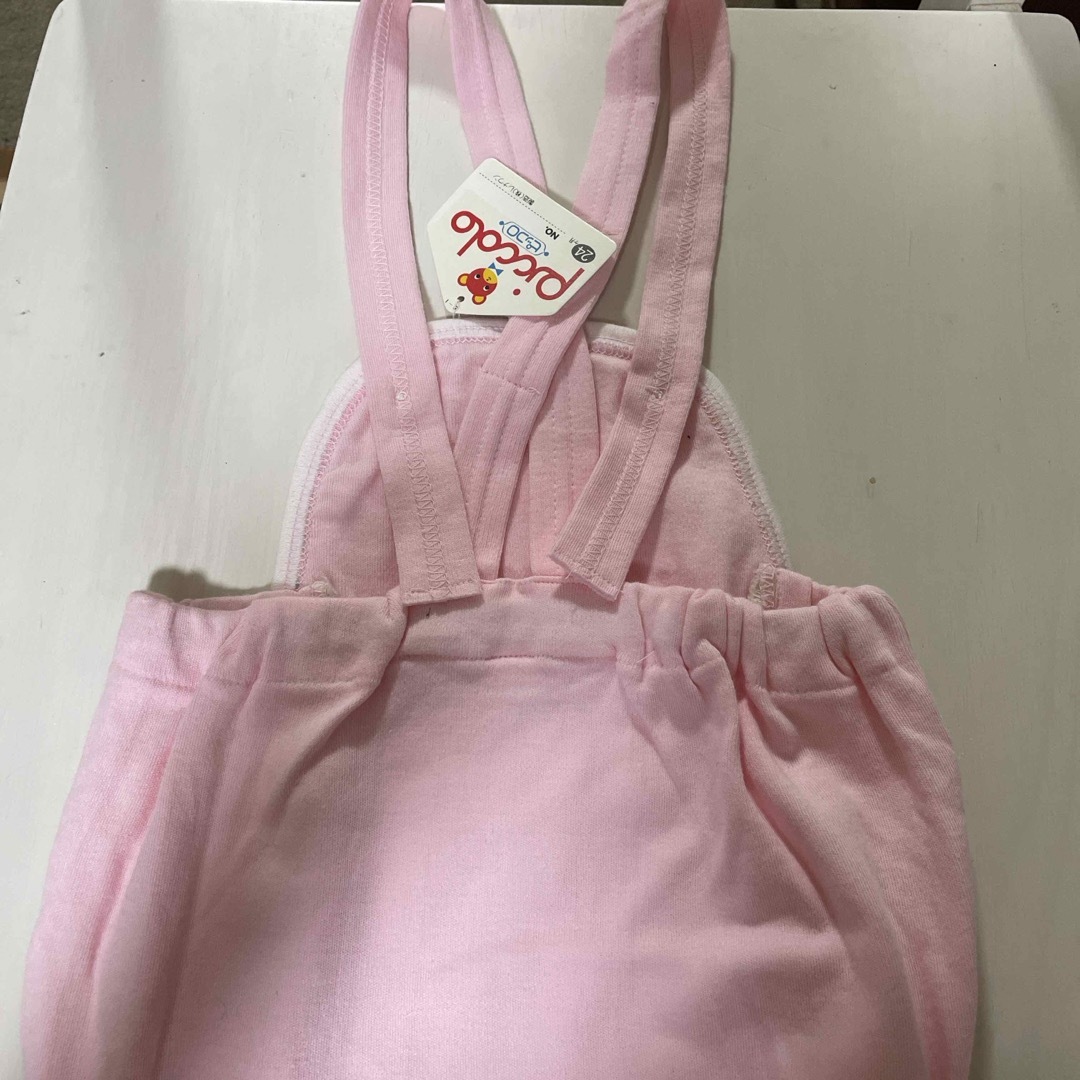 ピッコロ　piccolo ピンク　オーバーオール フリーサイズ キッズ/ベビー/マタニティのベビー服(~85cm)(ワンピース)の商品写真