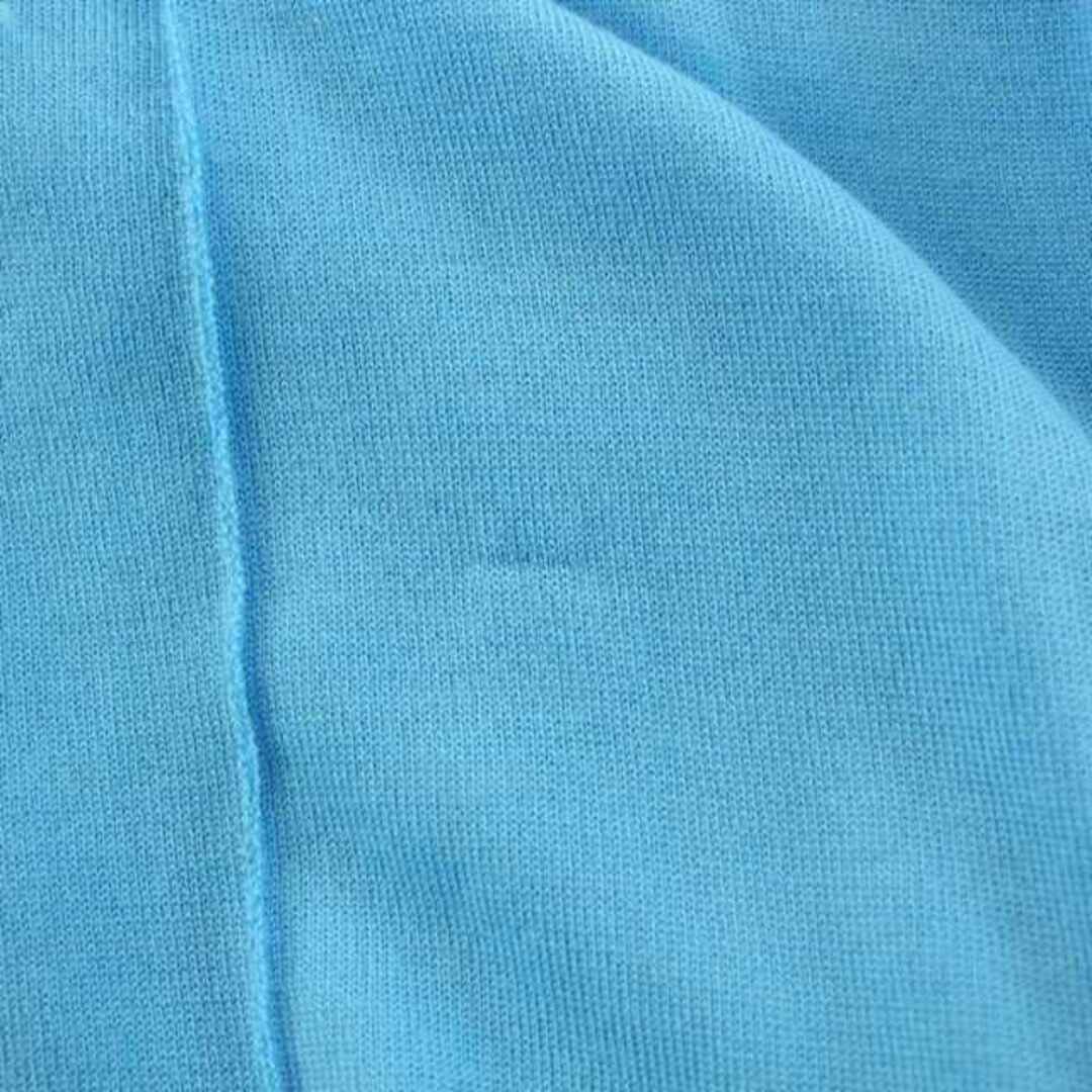 Drawer(ドゥロワー)のドゥロワー ニットワンピース ミモレ ロング 半袖 薄手 ウール F 水色 レディースのワンピース(ロングワンピース/マキシワンピース)の商品写真