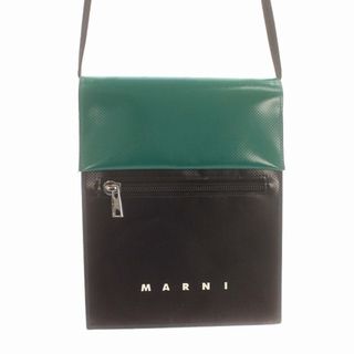 Marni - マルニ MARNI ショルダーバッグ バイカラー PVC 黒 グリーン 緑