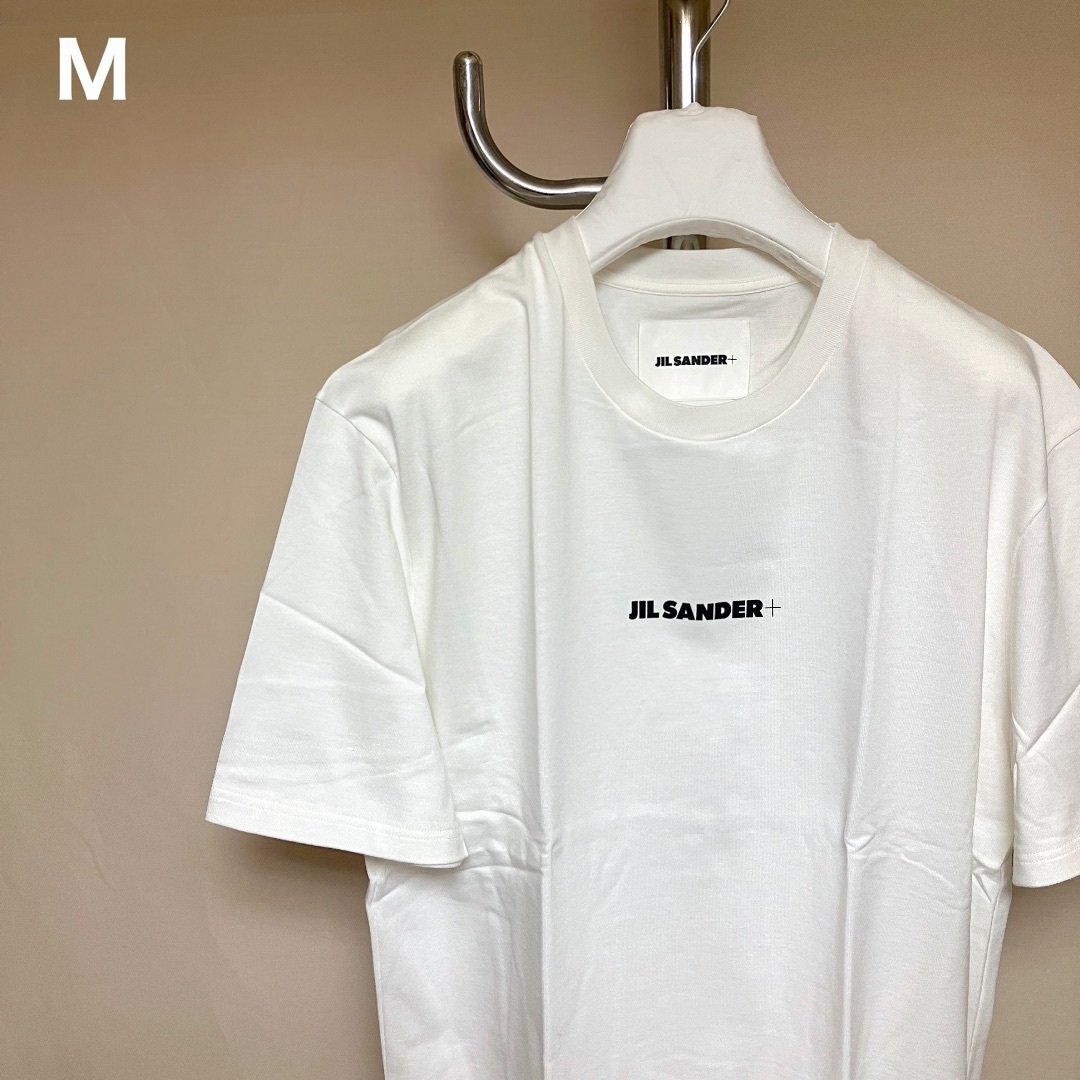 Jil Sander(ジルサンダー)の新品 M JIL SANDER 23aw 胸ロゴTシャツ 白 5892 メンズのトップス(Tシャツ/カットソー(半袖/袖なし))の商品写真