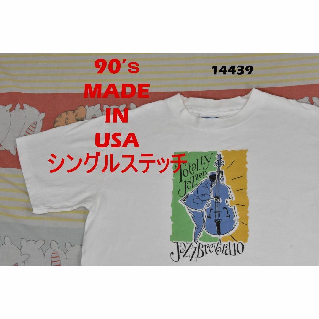 90s JAZZ Tシャツ 14315 USA製 シングルステッチ ビンテージ メンズのトップス(Tシャツ/カットソー(半袖/袖なし))の商品写真