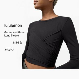 ルルレモン(lululemon)のルルレモン lululemon ロングスリーブ 長袖 ラップ カットソー 黒(カットソー(長袖/七分))