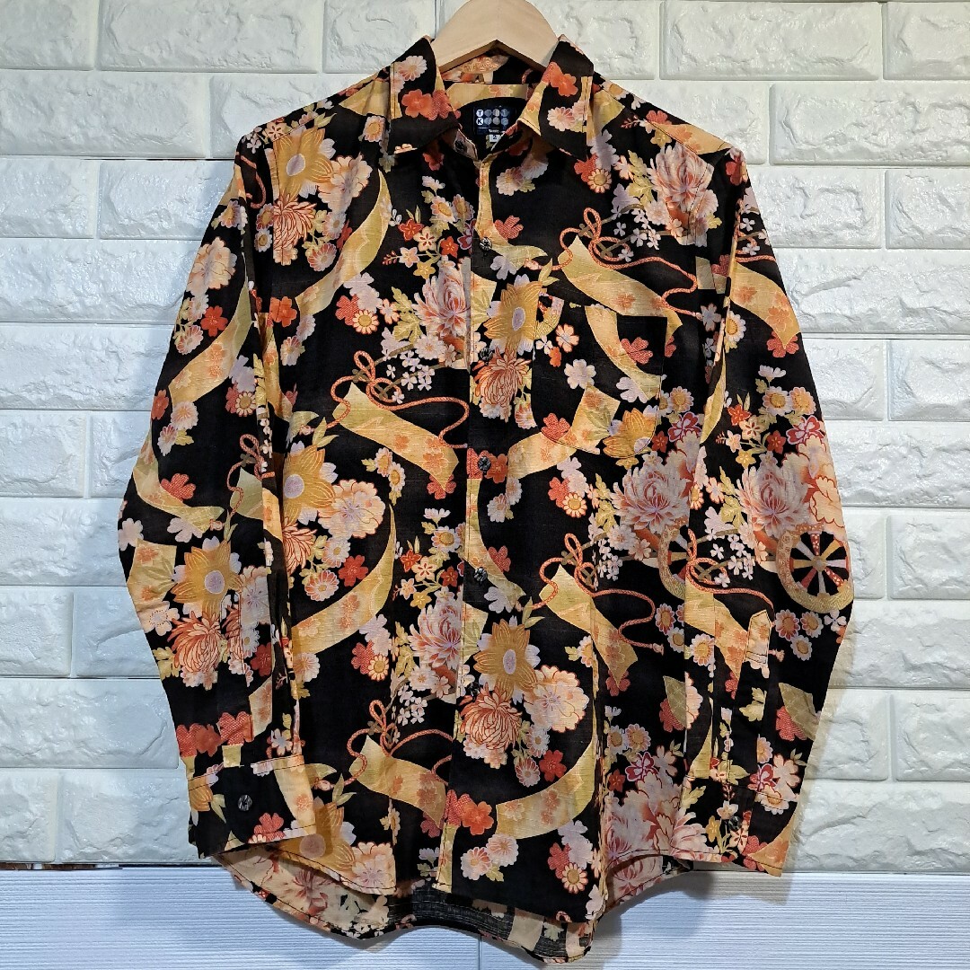 TAKEO KIKUCHI(タケオキクチ)の[TAKEO KIKUCHI] 和柄 長袖ワイシャツ [美品] L-91447 メンズのトップス(シャツ)の商品写真