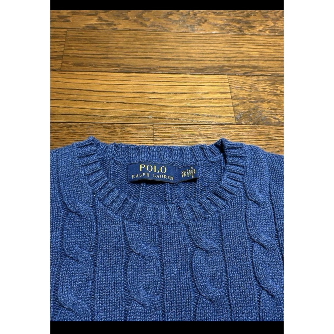 Ralph Lauren(ラルフローレン)の【希少カラー インディゴブルー】 ラルフローレン ケーブル セーター  1972 メンズのトップス(ニット/セーター)の商品写真